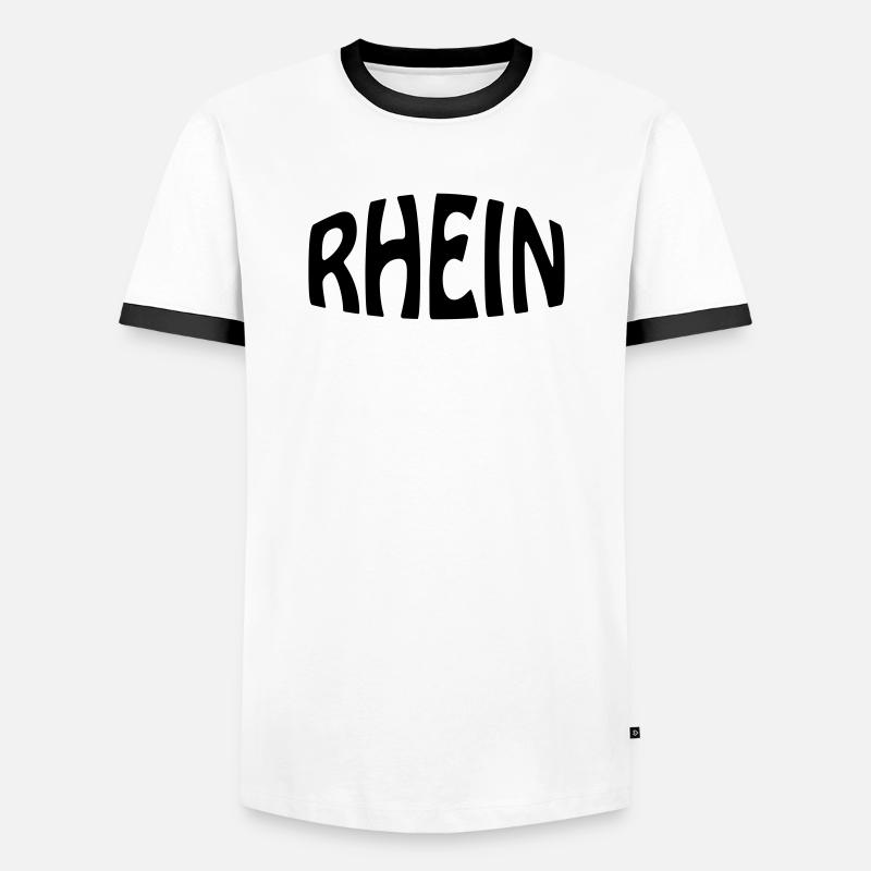 Rhine - Men's Ringer Shirt - white/black
