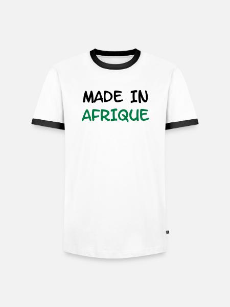 Made in AFRIQUE ! - T-shirt contrasté Homme - blanc/noir