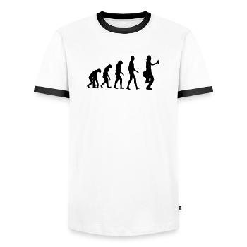 Graffiti / Tag / Writer / Street Art - T-shirt contrasté Homme - blanc/noir - Devant - AI Model Female 172 light (172cm) & AI Model Male 178 dark (178cm)