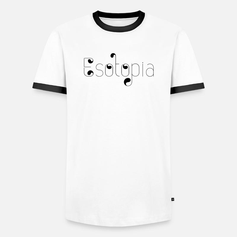 Esotopia - Männer Kontrast-T-Shirt - Weiß/Schwarz