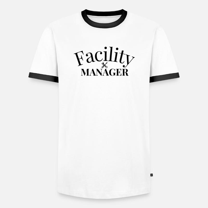 Facility Manager - Men's Ringer Shirt - white/black