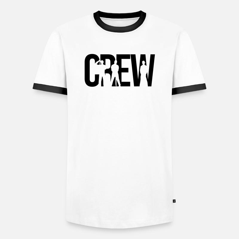 crew - Men's Ringer Shirt - white/black