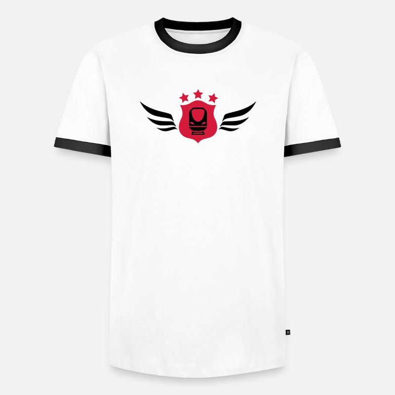 Eisenbahner / Eisenbahnen / Eisenbahn / Bahn - Männer Kontrast-T-Shirt - Weiß/Schwarz