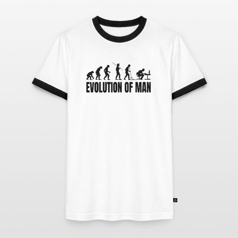 Programmer Computer Freak Evolution Men's Ringer Shirt