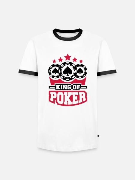 king_of_poker_c2 - Männer Kontrast-T-Shirt - Weiß/Schwarz
