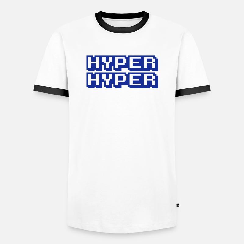 HYPER HYPER - T-shirt contrasté Homme - blanc/noir
