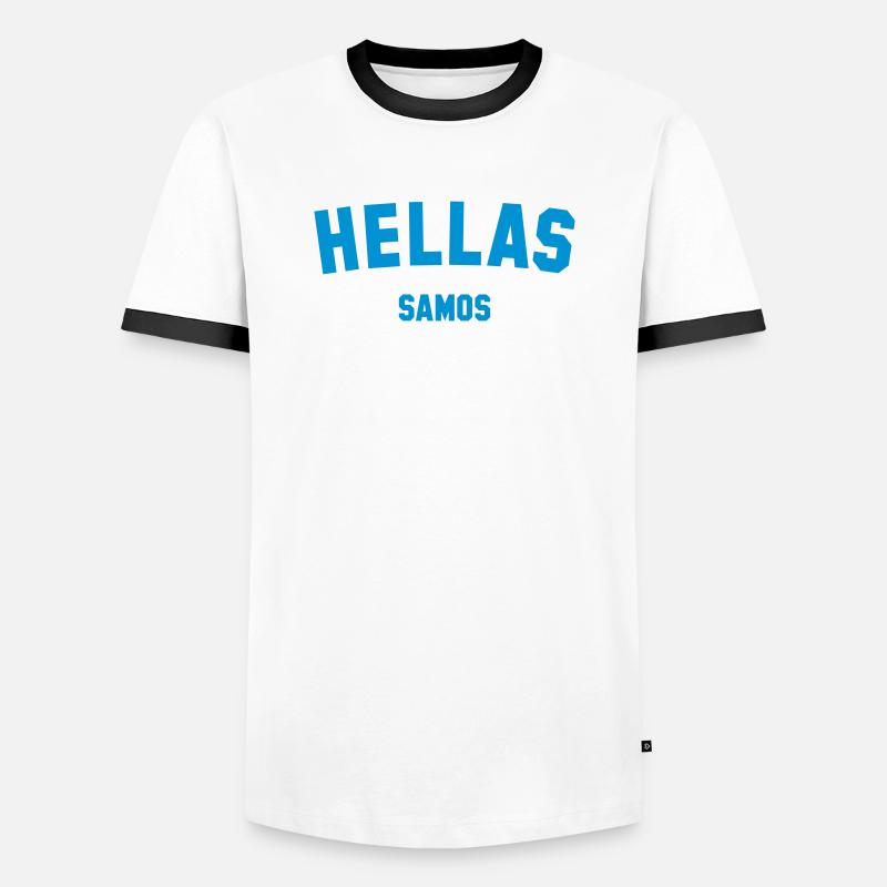 SAMOS - Men's Ringer Shirt - white/black