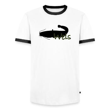 Wels - Männer Kontrast-T-Shirt - Weiß/Schwarz - Vorne - AI Model Female 172 light (172cm) & AI Model Male 178 dark (178cm)