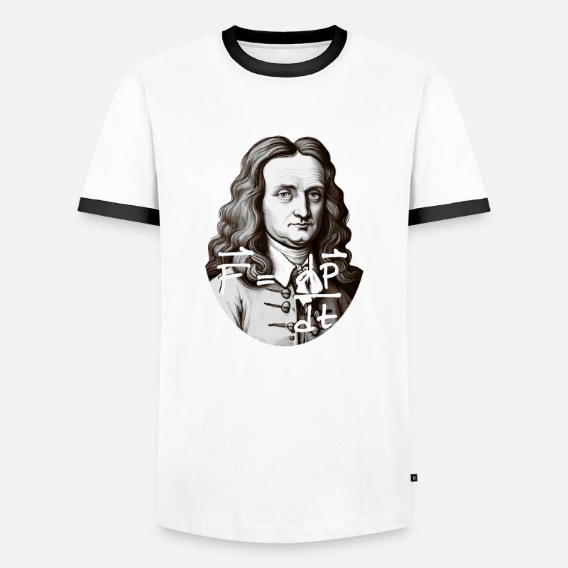 Newton's Second Law - Men's Ringer Shirt - white/black