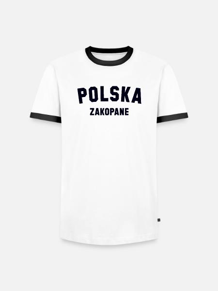 ZAKOPANE Polska Polen - Männer Kontrast-T-Shirt - Weiß/Schwarz