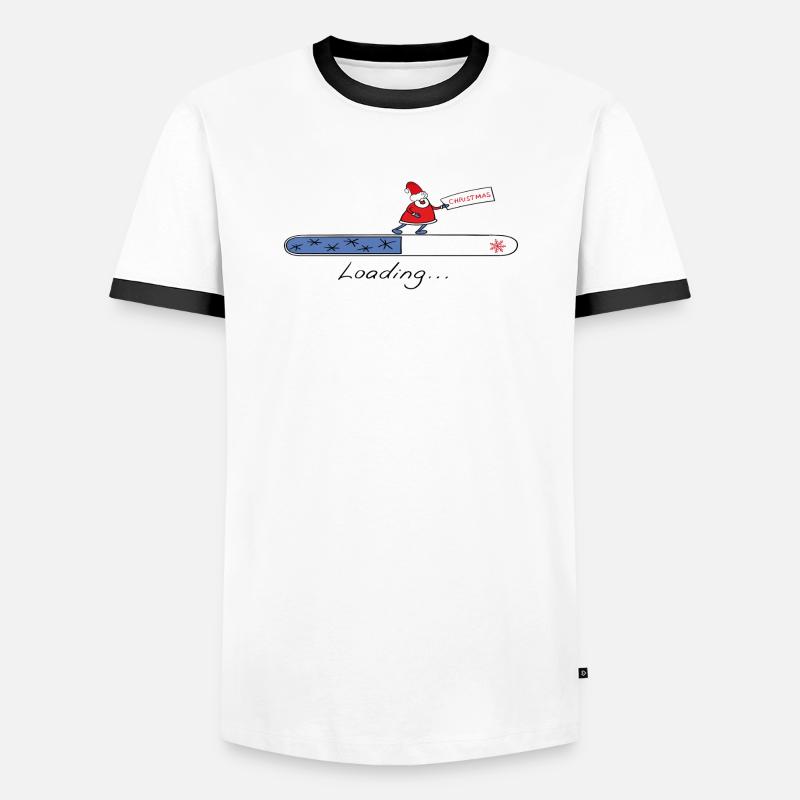 Christmas Loading - Männer Kontrast-T-Shirt - Weiß/Schwarz