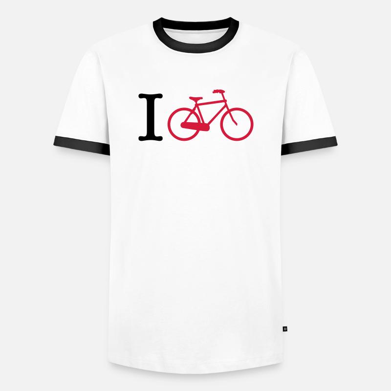 cycling - Men's Ringer Shirt - white/black