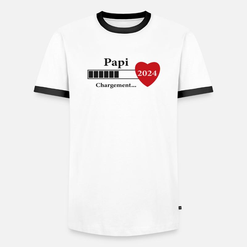 Opa - zukünftiger Opa Loading - Männer Kontrast-T-Shirt - Weiß/Schwarz
