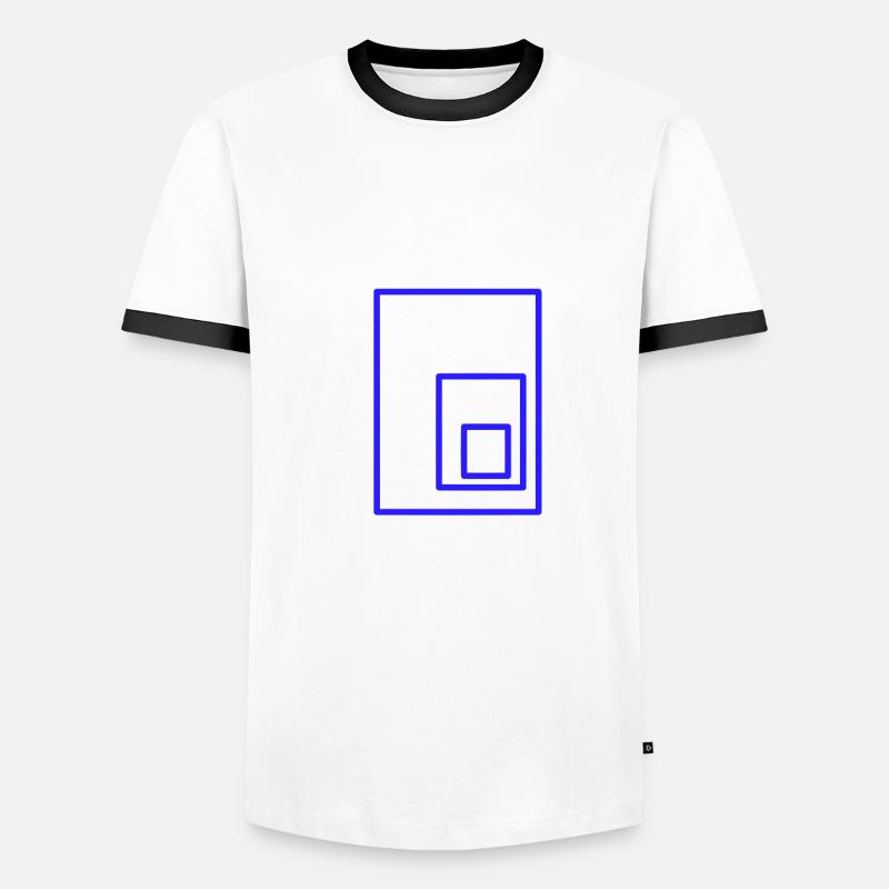 rectangles - Men's Ringer Shirt - white/black
