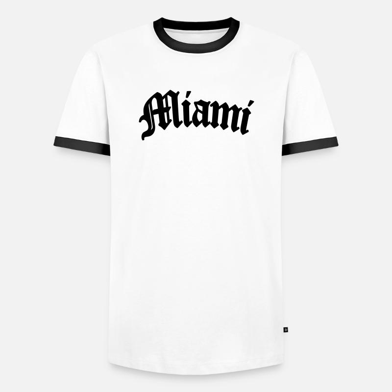Miami - Men's Ringer Shirt - white/black