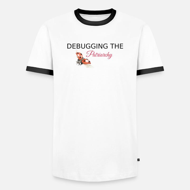 Debugging the Patriarchy - Feminist Tech Style - Männer Kontrast-T-Shirt - Weiß/Schwarz