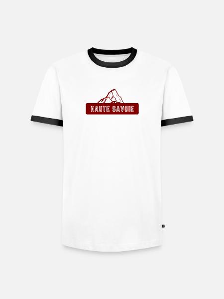 Haute Savoie Mountain - Men's Ringer Shirt - white/black