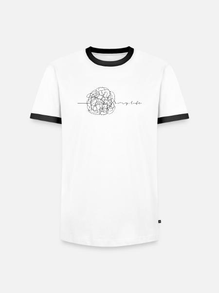 Ma vie - T-shirt contrasté Homme - blanc/noir