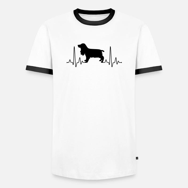 Cocker Spaniel Plus - Men's Ringer Shirt - white/black
