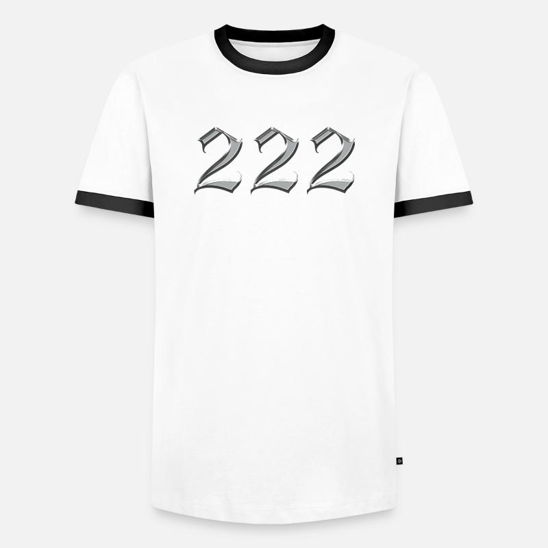 Angel Number 222 Alignment  - Men's Ringer Shirt - white/black