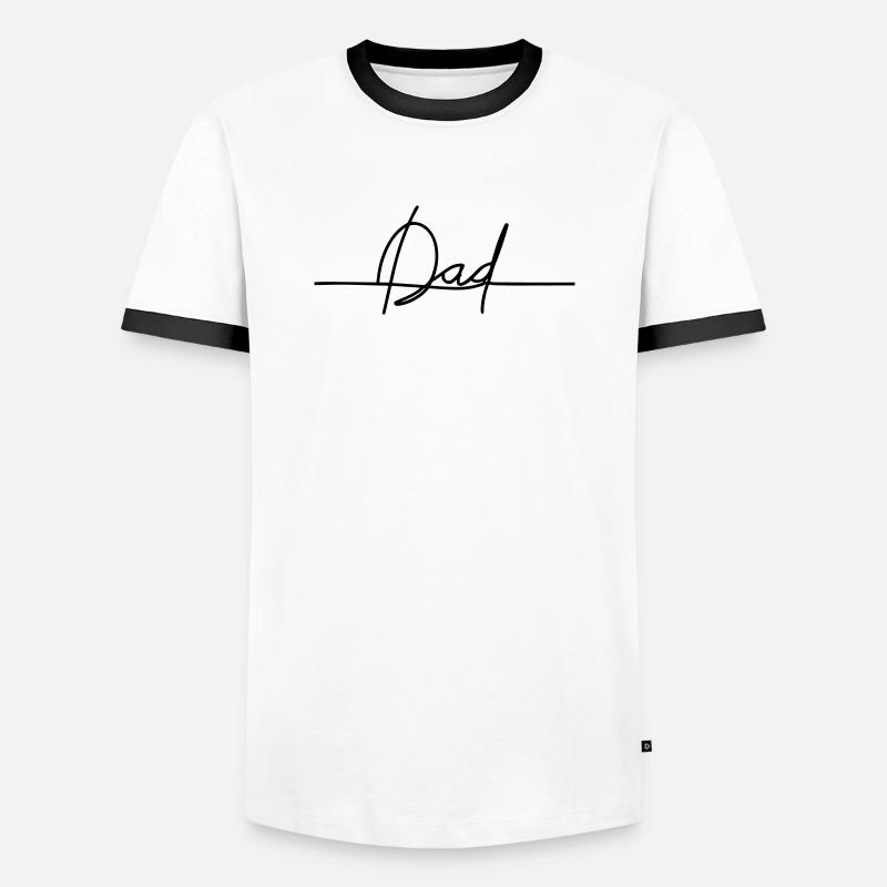 Dad Online Continuous - Men's Ringer Shirt - white/black