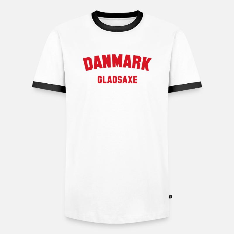 GLADSAXE Danmark Denmark - Men's Ringer Shirt - white/black