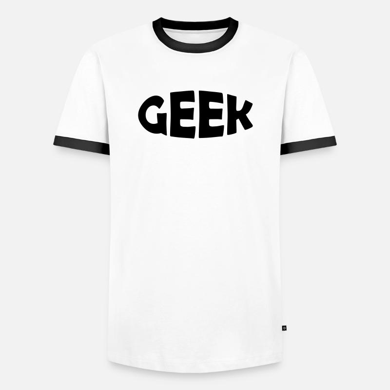 Geek - Men's Ringer Shirt - white/black