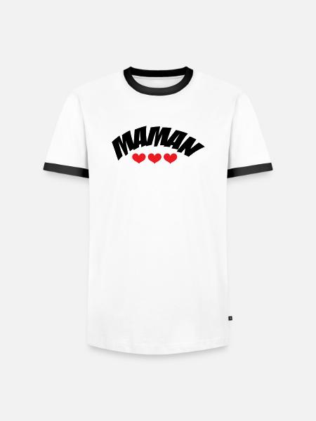Mom / Mother's Day - Men's Ringer Shirt - white/black