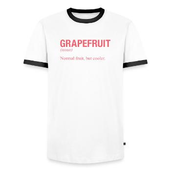 GRAPEFRUIT Pampelmuse - Männer Kontrast-T-Shirt - Weiß/Schwarz - Vorne - AI Model Female 172 light (172cm) & AI Model Male 178 dark (178cm)
