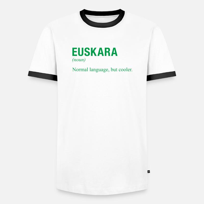 Basque language  - Männer Kontrast-T-Shirt - Weiß/Schwarz