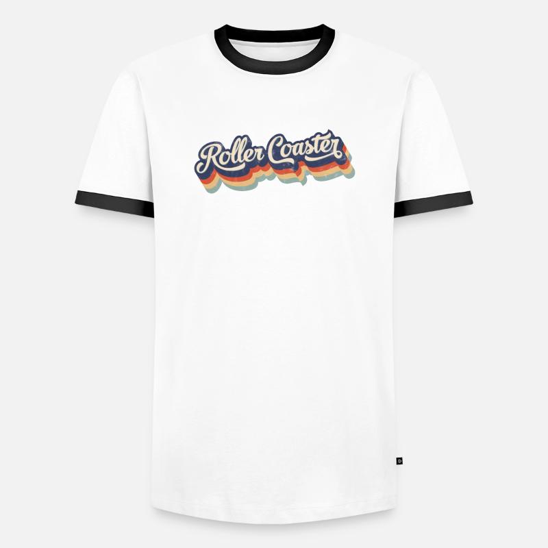 Roller Coaster - Men's Ringer Shirt - white/black