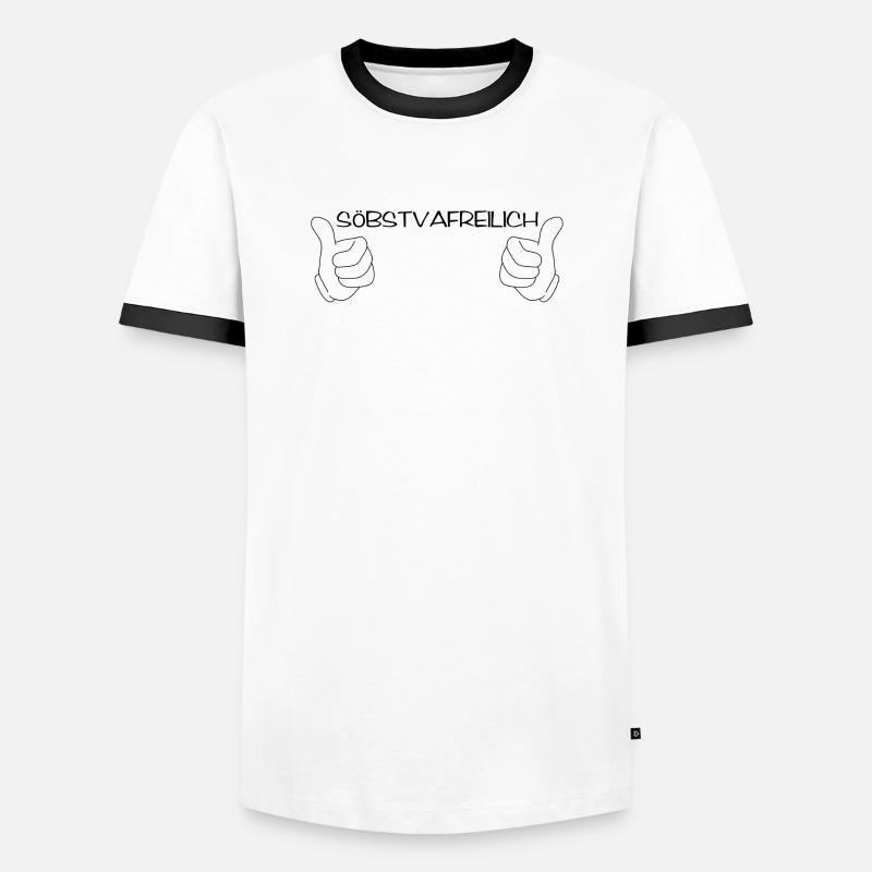 söbstvafreilich - selbstverständlich, Dialekt - Männer Kontrast-T-Shirt - Weiß/Schwarz