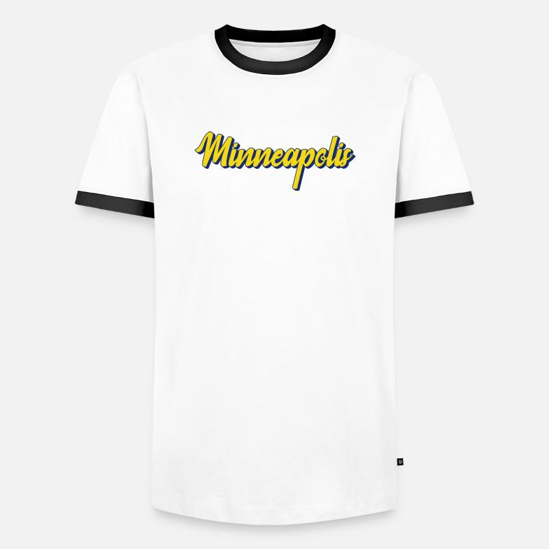 Minneapolis Script City Pride - Männer Kontrast-T-Shirt - Weiß/Schwarz