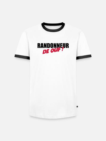 Randonneur de ouf ! - T-shirt contrasté Homme - blanc/noir