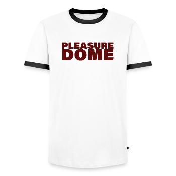 DOME DE PLAISIR - T-shirt contrasté Homme - blanc/noir - Devant - AI Model Female 172 light (172cm) & AI Model Male 178 dark (178cm)