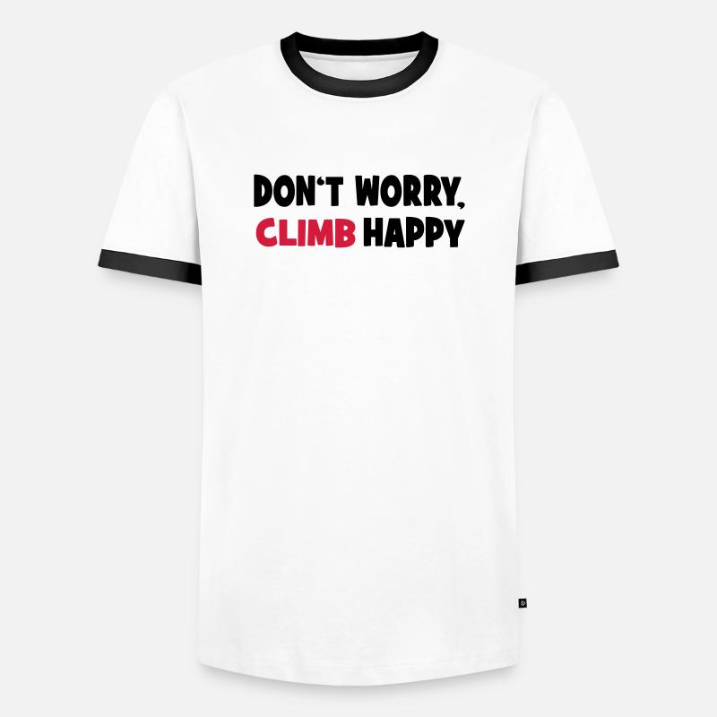 climb - Men's Ringer Shirt - white/black