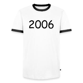 2006 18th birthday year black - Men's Ringer Shirt - white/black - Front - AI Model Female 172 light (172cm) & AI Model Male 178 dark (178cm)