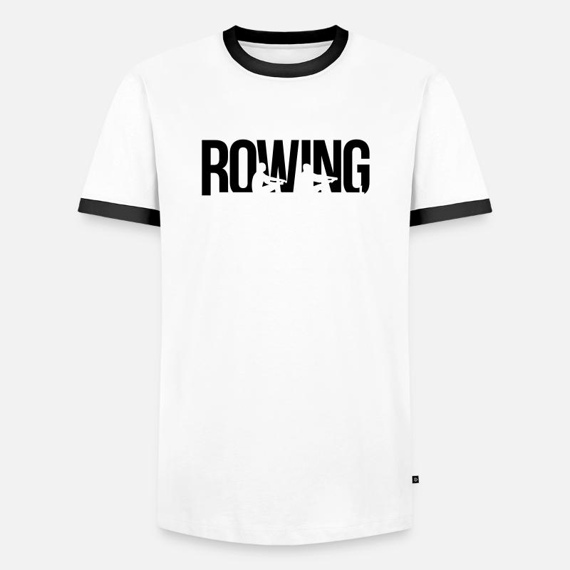 rowing - Men's Ringer Shirt - white/black