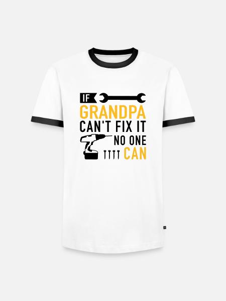 Grandfather - Men's Ringer Shirt - white/black