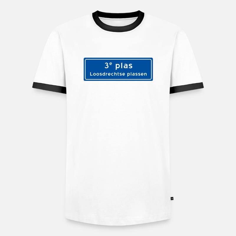 Loosdrechtse plassen 3rd plas - Men's Ringer Shirt - white/black