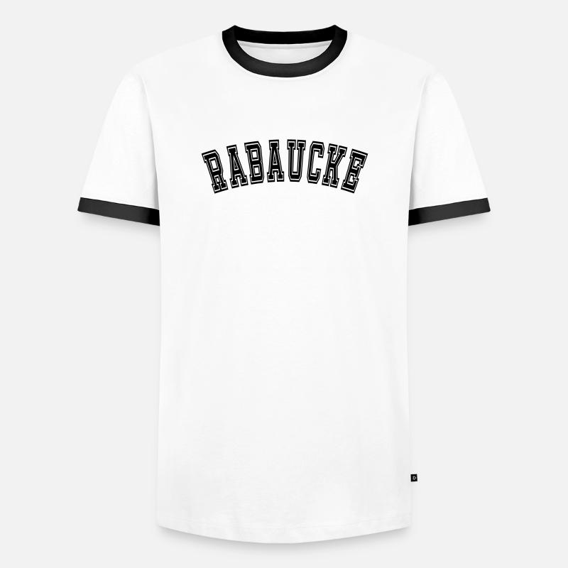 Rabaucke Lausbube - Men's Ringer Shirt - white/black