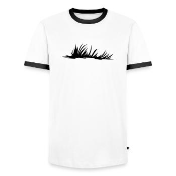 wiese meadow - Männer Kontrast-T-Shirt - Weiß/Schwarz - Vorne - AI Model Female 172 light (172cm) & AI Model Male 178 dark (178cm)