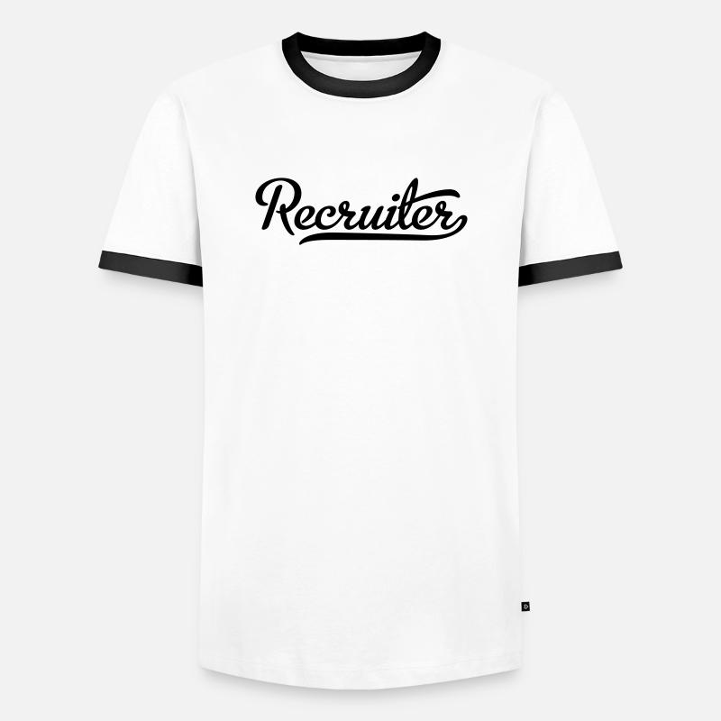 Recruiter - Men's Ringer Shirt - white/black