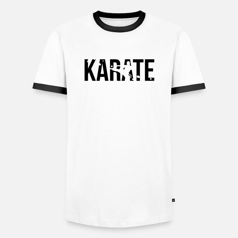karate - Men's Ringer Shirt - white/black