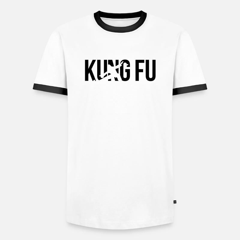 kung fu - Men's Ringer Shirt - white/black