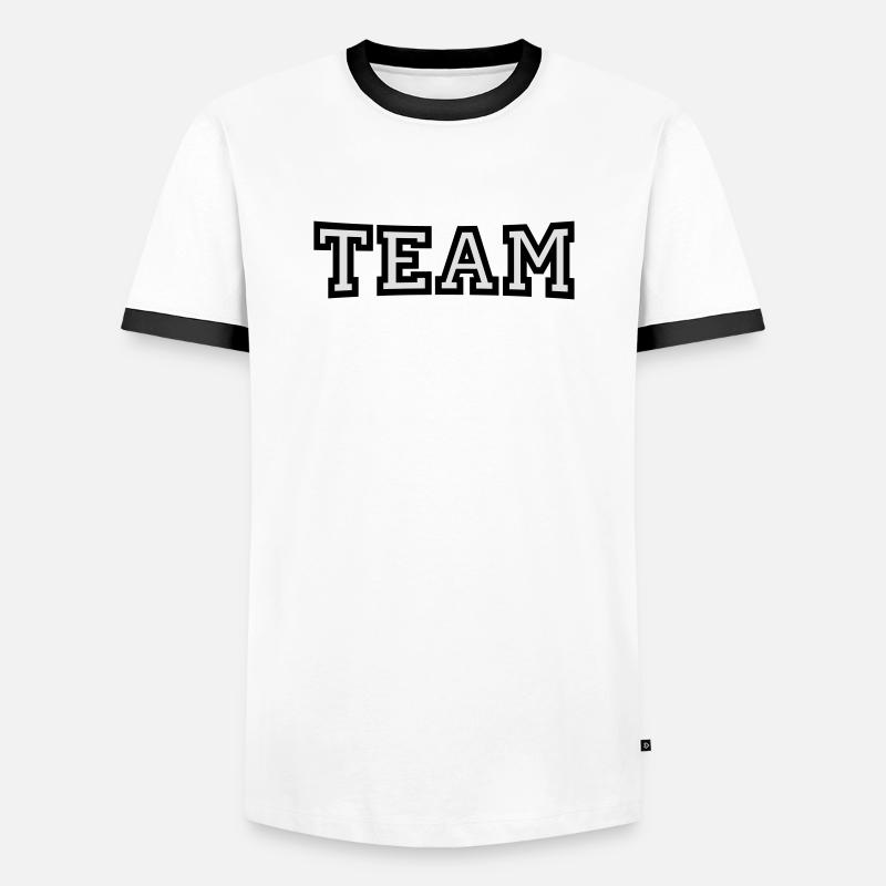 team - Men's Ringer Shirt - white/black