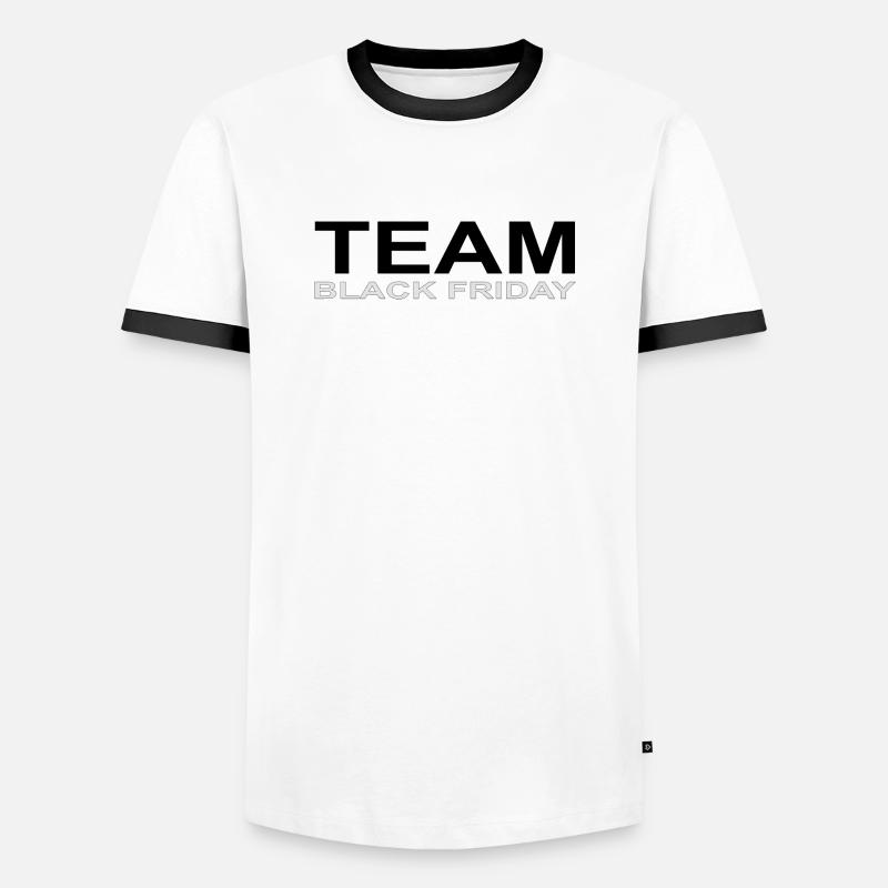Team Black Friday - Männer Kontrast-T-Shirt - Weiß/Schwarz