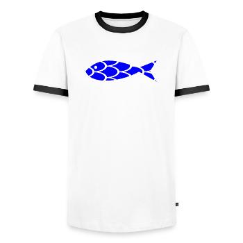 anniversary. Anniversary Decade. humor. funny - Men's Ringer Shirt - white/black - Front - AI Model Female 172 light (172cm) & AI Model Male 178 dark (178cm)