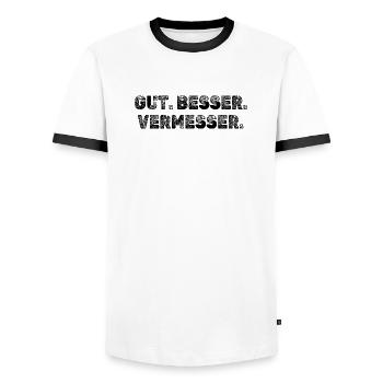 Bon meilleur arpenteur arpenteur - T-shirt contrasté Homme - blanc/noir - Devant - AI Model Female 172 light (172cm) & AI Model Male 178 dark (178cm)