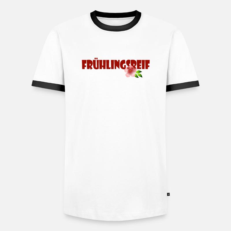 SPRING RIPE - Men's Ringer Shirt - white/black